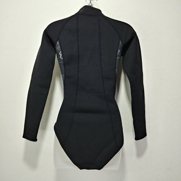 Women's Black Long Sleeve Swimsuit - Picture 8 of 10